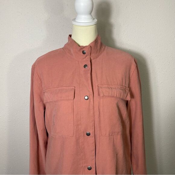 Old Navy Blush Pink Lightweight Button Front Jacket Women's Size Large - Picture 6 of 16